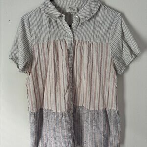 Gray and Red Button Down Shirt